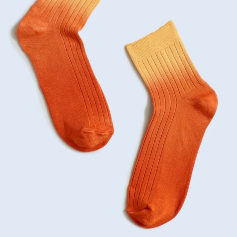 Never worn!!! Madewell Orange Gradient Socks